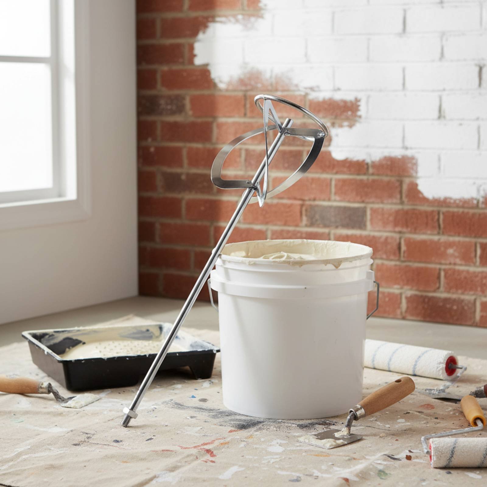 Workshop Tools Uses - Cement Blender Paddle Sturdy Duty Drill