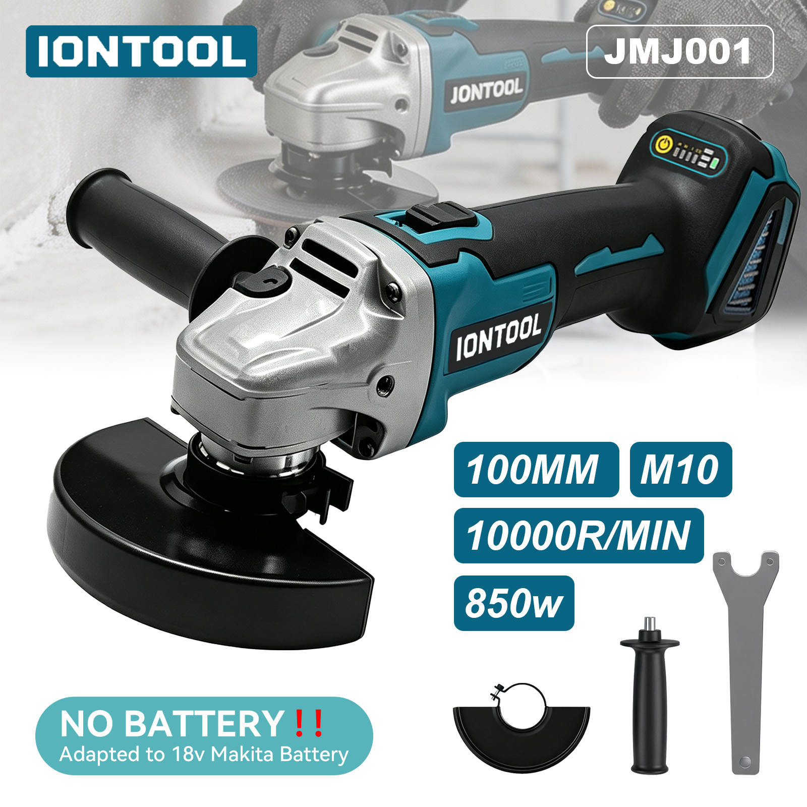 Tools For Fabrication Workshop - IONTOOL Cordless Angle Grinder 850W 100mm