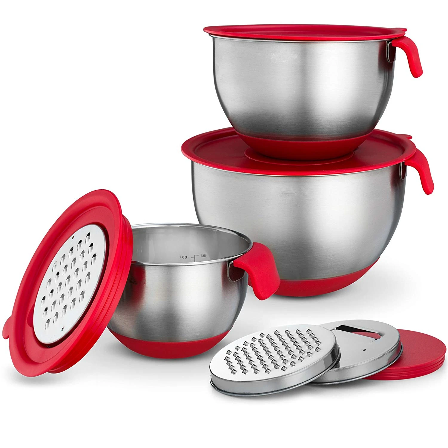 Tools Qa - Mixing Bowl Stainless Steel Lid Grater